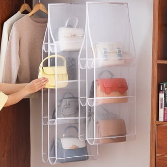 Lirex Handtas Opknoping Organizer (8 Pocket), Opknoping Purse Organizer Handtas Opberghanger Oxford Doek Closet Organizer voor Familie Kast Slaapkamer, Opvouwbaar en Universele Fit, Roze
