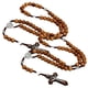 thumbnail image 1 of Rosarios para Obsequio CatholicDivin02 2Pzas 45cm 5.3x3.1cm Cruz Cuentas 10mm Madera Café., 1 of 2