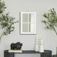 thumbnail image 1 of XUCP-Rustic White Small Window Pane Mirror 11 X 16 Inch, Wall Hanging Distressed Finish Bedroom Decor, Wooden Frame Mirror for Entryway Kitchen, Farmhouse Window Mirror for Living Room Bathroom, 1 of 4