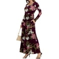 thumbnail image 6 of Aiyino Women's Sleeveless/Long Sleeve Plain Maxi Dresses Casual Long Dresses with Pockets, 6 of 6