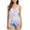 Light Blue, variant on WREESH Womens Two Piece Swimsuit Tankini with Chest Pad Without Underwire Print Swimming Split Swimsuit Beach Bathing Suit Black