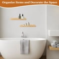 thumbnail image 7 of Floating Shelves Set of 2, 11.8inch Picture Ledge Shelf for Wall Decor Storage, Natural Wood Wall Shelves with Lip for Bedroom Living Room Kitchen Nursery Books Photo Frames, Natural, 7 of 7