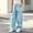 Light Blue, variant on Women's Elastic-Waist Wide-Leg Pants, Smooth Drawstring and Fine Side Seam Stitching for Stylish Streetwear Outfits Yellow L