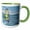 Green/White, variant on 3drose, Windsurfer Surfing on Waves to His Left, 11oz Two-tone Red Mug