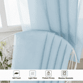 thumbnail image 2 of MKHILL 24 Inch Short Sheer Curtains 2 Panels, Light Filtering Voile Drapes for RV Camper Laundry Over Sink, Rod Pocket Small Window Panels, Each 42" W x 24" L, Sky Blue, 2 of 8