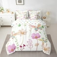 thumbnail image 2 of 7 Piece Butterfly Flower Comforter Set Full,Purple Beige Watercolor Floral Bedding Sets For Teens Adult Women Bedroom,Rustic Farmhouse Sheet Set With Comforter Branches Pastoral Bed Set, 2 of 5