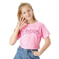 thumbnail image 3 of Serdomi Pink California Crop Top for Little & Big Girls - Cool Summer T-shirt Clothes Tween Size 10, 3 of 7