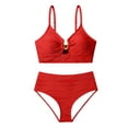 thumbnail image 4 of Perfectbot Women's U-Wire Bikini Set, High Waisted Cutout Two-Piece Swimsuit with Adjustable Spaghetti Straps, 4 of 4