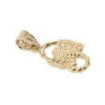 thumbnail image 4 of Ioka-14K Yellow Gold Scorpion Charm Pendant with 1.2mm Singapore Chain Necklace - 22", 4 of 6