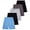 Grey/Light Blue/Black, variant on RBX Boys Basketball Shorts Performance Mesh Athletic Basketball Gym Short 5 Pack