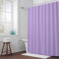 thumbnail image 6 of Minimalist Solid Color Shower Curtain for Bathroom Decor, Pure Lavender Purple Simple Waterproof Fabric Shower Curtain, 72"x78" Set with 12 Hooks, 6 of 9