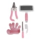 thumbnail image 5 of Kit de aseo para conejos, cepillo de baño, peine, aguja, cortaúñas, lima de uñas, juego para animales pequeños, color rosa, 5 of 14
