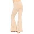 thumbnail image 3 of Stretch Is Comfort Girl's Poly/Spandex Stretch Bell Bottoms Flare Pants Beige Medium, 3 of 6