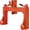orange, variant on 3-Point Category 1 Quick Hitch, 3000 LBS Lift Capacity, 27.5 Inch Lower Arm Spacing, 14.5"-17.5" Adjustable Level, Fits Category 1 & 2 Tractors