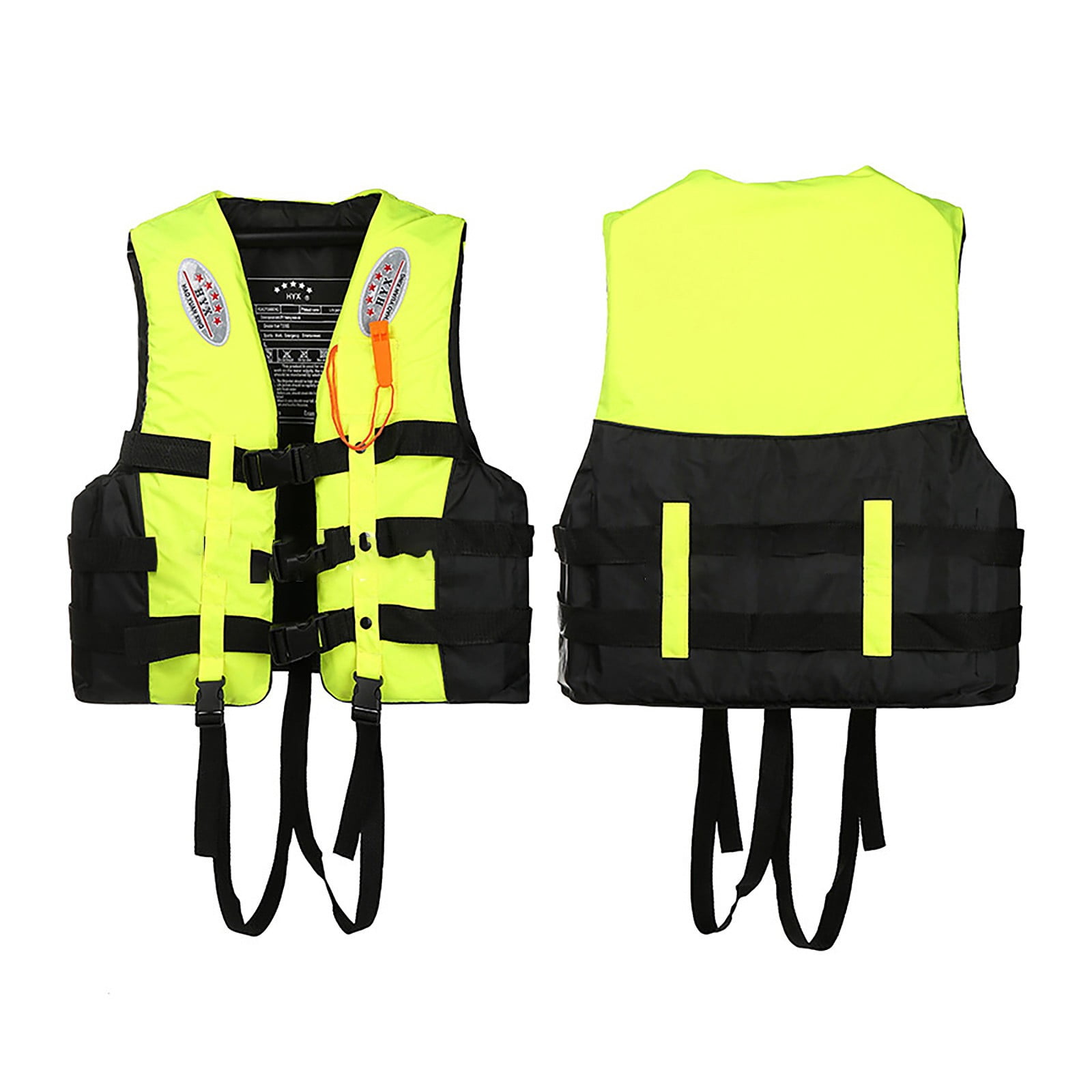 Adjustable Buoyancy Life Jacket for Adults & Kids, Oxford Cloth Fishing Watersport Safety Vest with Reflective Strips, USCG Approved Flotation Aid for Swimming Boating,Yellow S