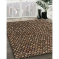 thumbnail image 3 of Ahgly Company Machine Washable Indoor Round Abstract Tiger Orange Brown Area Rugs, 7' Round, 3 of 7
