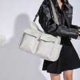 thumbnail image 4 of Bolsos de hombro grandes retro 2023 para mujer, bolsos cruzados de cuero PU de gran capacidad, de color sólido, vintage, bolsos de viaje, 4 of 5