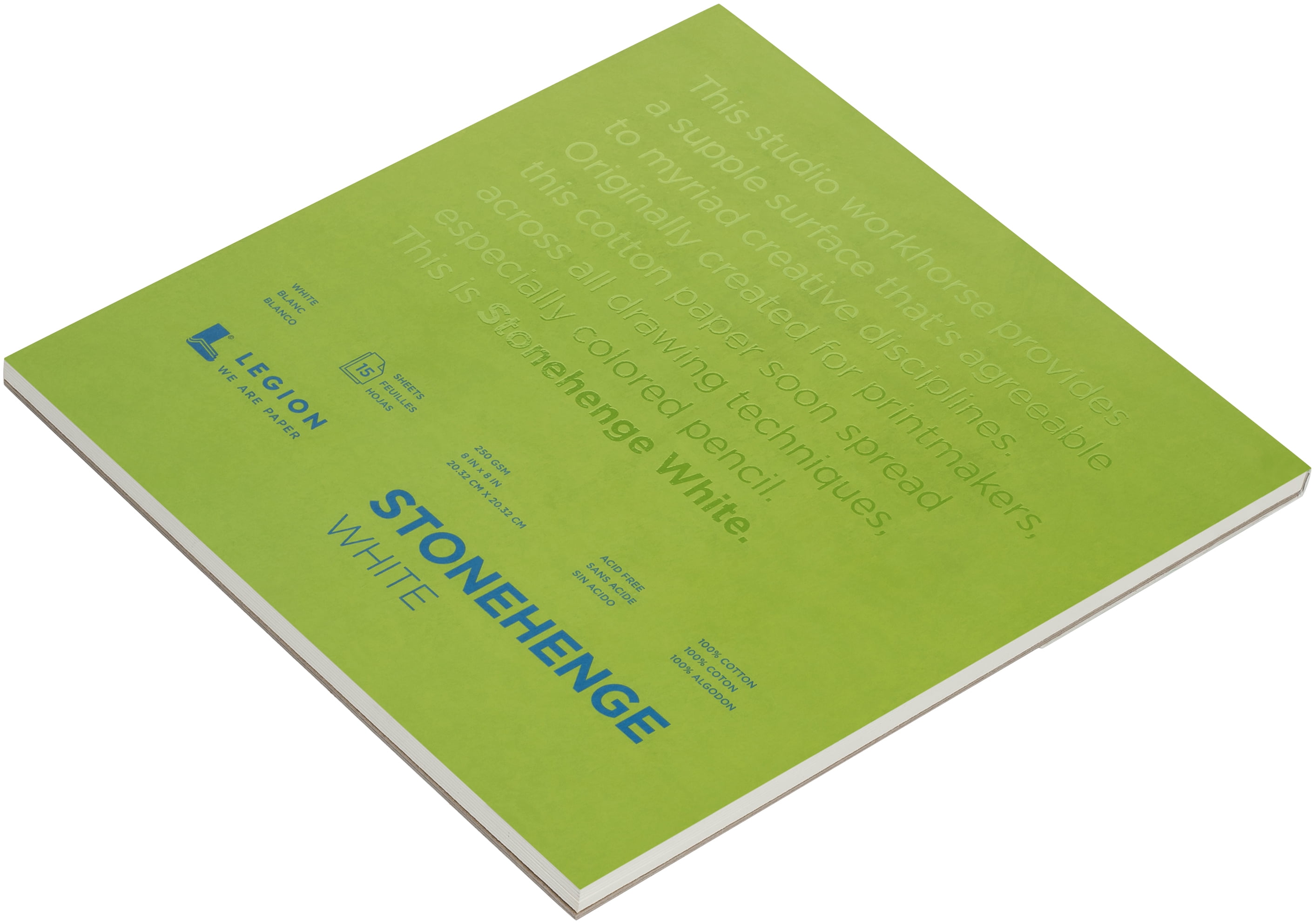 Legion Paper Stonehenge Paper Pad, 15 Sheets, 8in x 8in
