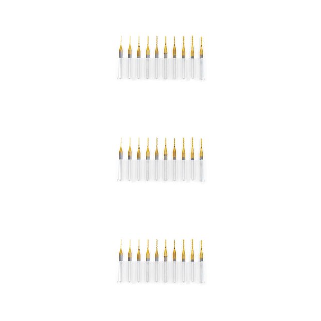 Riwesomey Pack of 10 Milling Tools Set DIY Reusable 0.8-3.175mm End Corn Kit Anti-abrasion Alloy Bits Replacement Parts Machine Hard 1 3piezas Riwesomey CBP191347