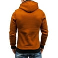 thumbnail image 3 of xiaxaixu Men's Hoodie Pullover, Contrast Color Long Sleeve Zipper Sweatshirt Tops with Side Pockets for Autumn Winter, 3 of 8