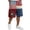 Vermilion #19, variant on 4th of July Shorts for Men - 250th Anniversary Patriotic Print Shorts, Stars and Stripes Casual Summer Beach Holiday Shorts 3XL