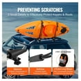 thumbnail image 6 of Kayak Roof Rack J-Bar - Soft Folding Carrier for Kayak, Surfboard, Canoe, SUP, Ski - Top Mount Tie Down for Car, SUV, Truck - 1 Kayak, 6 of 7