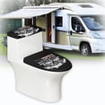 thumbnail image 6 of HELLHERO Stylish Polyester Toilet Covers Set, Elastic Edge, Elastic Bottom U-Shaped Adjustable, Stays in Place, Wolf, 6 of 8
