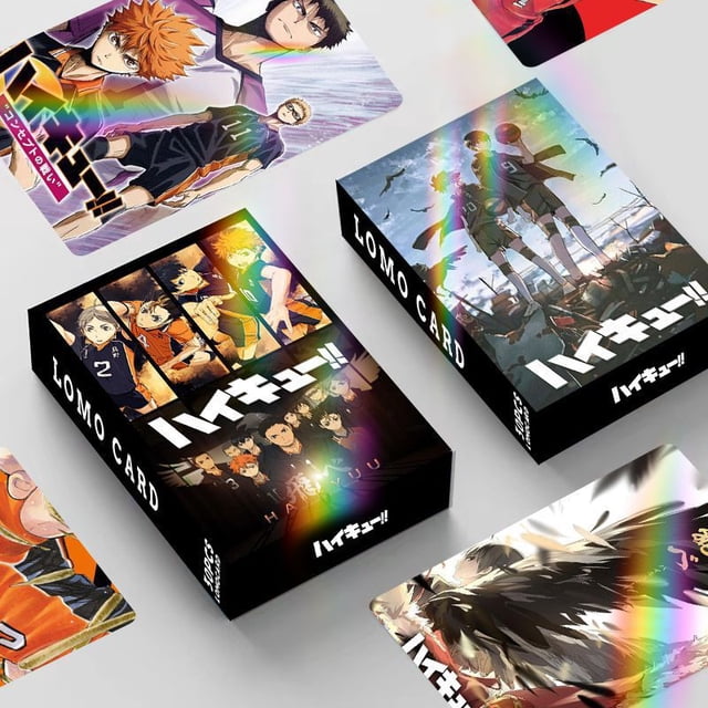 30 tarjetas pequeñas de voleibol con temática de anime cortadas con láser - 2