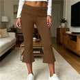 thumbnail image 4 of SwiftWear Women's Fold Over Flared Leggings Yoga Capri Pants High Waisted Elastic Waistband Workout Trousers for Gym Fitness Running, 4 of 8