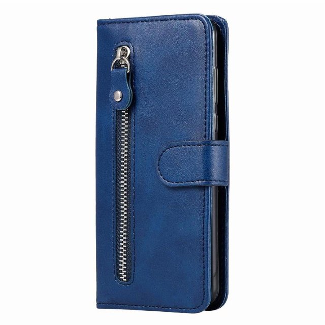 Estuche de Cuero PU con Cierre para Motorola MOTO G9 Play , Funda Protectora con Billetera y Correa