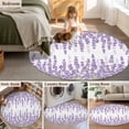 thumbnail image 5 of Non-Slip Rug Pad Rugs Farm Lavender Gradient Purple Round Area Rugs 3.3Ft Soft Carpet Pads for Living Room Kids Room, Watercolor Herb Wild Flower, 5 of 9