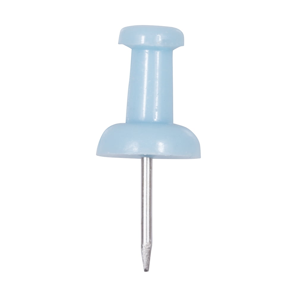 JAM Paper Push Pins, Baby Blue, 2 Packs of 100