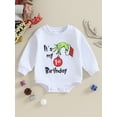 thumbnail image 2 of Mialoley Chandails en Molleton pour Bébés Filles Garçons Combinaisons Vêtements de Noël Imprimé Lettre Col Rond Manches Longues Automne Justaucorps, 2 of 8