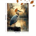 thumbnail image 3 of Qisvanset Framed Canvas Wall Art 12x16 Inch Blue Heron Lake Wildlife Coastal Marsh Wall Decor, 3 of 5