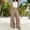 Khaki, variant on Wide Leg Pants Pants Women Palazzo Work Pants Pajamas Flare Leg Baggy High Waisted Yellow Long Spring Pants for Women,L