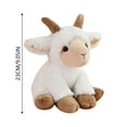 thumbnail image 3 of Soft Sitting Goat Plush Toy Realistic Farm Animal Stuffed Doll(White-23cm), 3 of 6