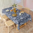 thumbnail image 3 of Rectangle Boho Waterproof Tablecloth 60×102 Inch,Bohemian Style Floral Vintage Reusable Indoor/Outdoor Durable Table Cover for Party Kitchen Dinner Room Decor, 3 of 6