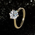 thumbnail image 3 of 2-3 CT Gold Moissanite Ring for Women Diamond Engagement Rings 925 Sterling Silver Moissanite Ring Womens Anniversary Rings Diamond Wedding Rings Diamond Eternity Rings, 3 of 8