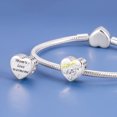thumbnail image 3 of 925 Sterling Silver Two Elephants Heart Charm Bead for Bracelet Charms Bangle Pendant Jewelry, 3 of 5