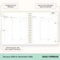 thumbnail image 3 of Blue Sky Day Designer 2026 Daily and Monthly Planner Calendar, January 2026 - December 2026, 8" x 10", Flexible Cover, Laminated Tabs, Includes Storage Pocket, Stickers, Rugby Stripe Navy, 3 of 9