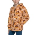 thumbnail image 2 of Naloa Hippie Ditsy Floral Teenage Zipper Hoodie, Long Sleeve Zip Up Hoodies Casual Jackets Tops for 7-12 Years-Small, 2 of 6