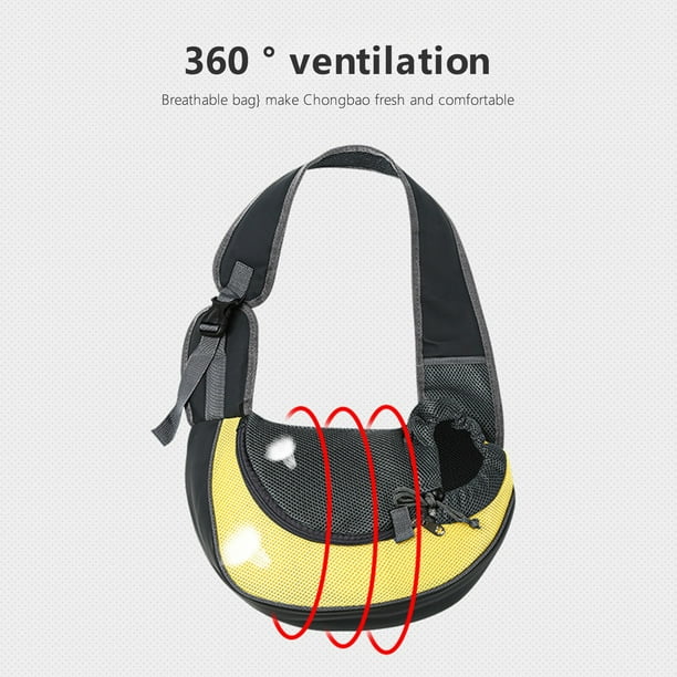 EGNMCR Small Pet Dog Cat Sling Carrier Breathable Mesh Travelling