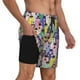 thumbnail image 2 of Balery Llamas Colorful Bañador para hombre, shorts de playa de secado rápido con entrepierna y forro de compresión-Medium, 2 of 6