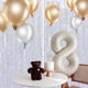 thumbnail image 4 of Inteprter Decoraciones para fiesta de cumpleaños, papel de aluminio, cortina decorativa de aplicación amplia, cortina con flecos Kits de decoración para fiestas Plata 6.5 pies, 4 of 6