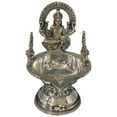 thumbnail image 3 of 925 Sterling Silver Hallmarked Antique Style Lakshmi / Kamakshi Solid Diya -#04, 3 of 9