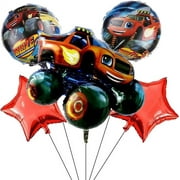 5PCS Blaze and The Monster Machine Balloons Foil balloon For Kids Birthday Party Monster Truck Cars Party Decorations