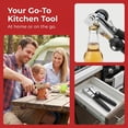 thumbnail image 3 of Heavy Duty Manual Can Opener for Seniors & Adults with Magnetic Lid Lifter - Easy Open Smooth Edge Safe Cut, Stainless Steel for Large Cans, Kitchen & Camping & Commercial with Bottle Opener, 3 of 5