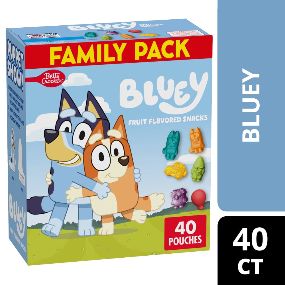 Bluey Gluten Free Fruit Flavored Snacks Family Pack 40 ct / 0.8 oz - 3 Pack