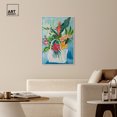thumbnail image 3 of Tropical Flower Bag Flowers In Vase Paintings Canvas Wall Art by Art Remedy, White Floater Frame, 31" x 46", 3 of 7