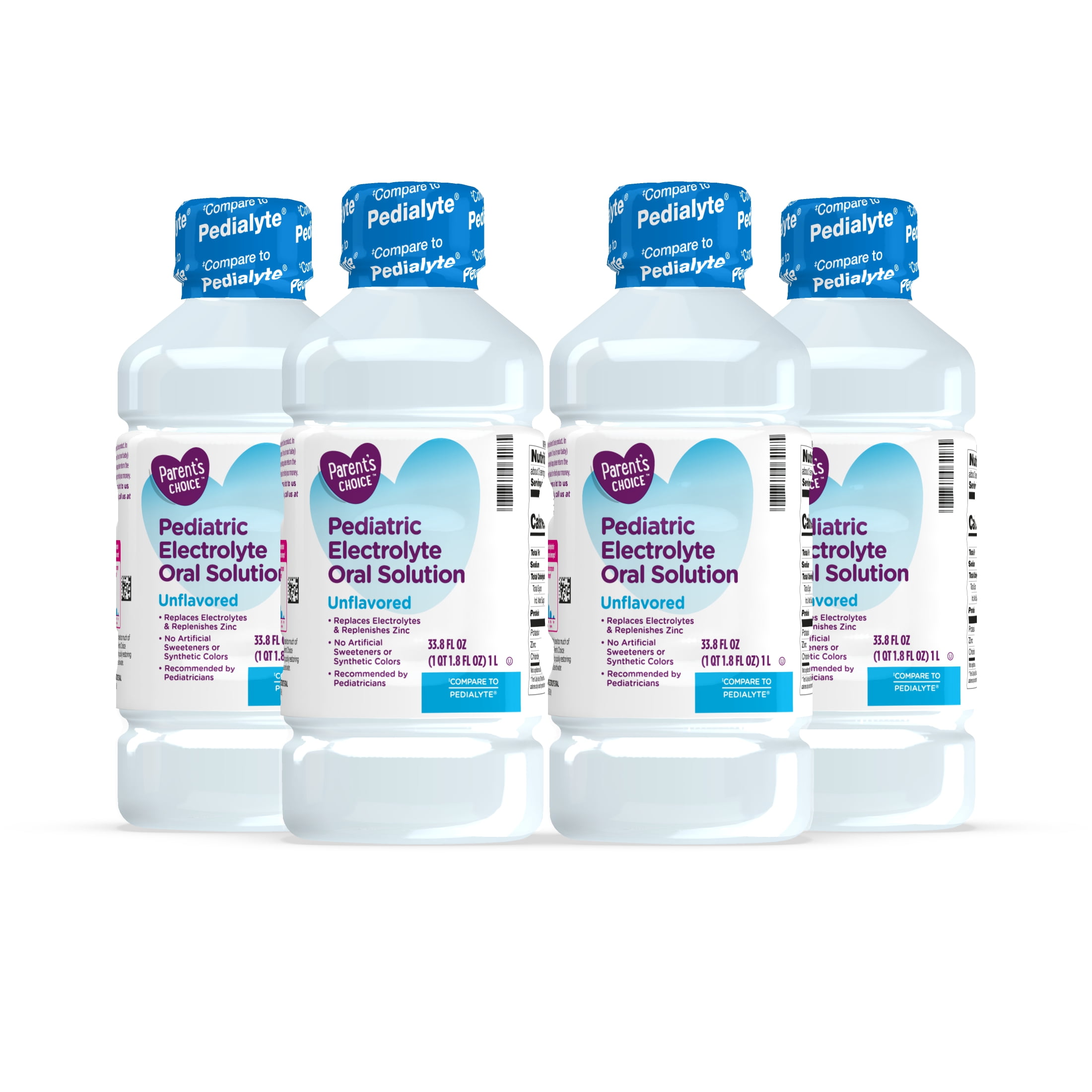 Parent's Choice Electrolyte Solution, Unflavored, 1 Liter, 4 count